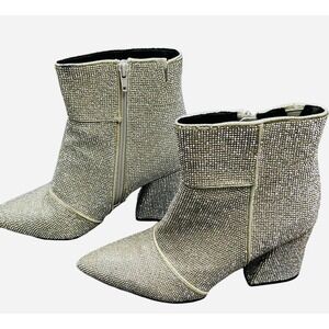 New Day Target Rhinestone Embellished Pointed Toe‎ Ankle Boots - Size 8